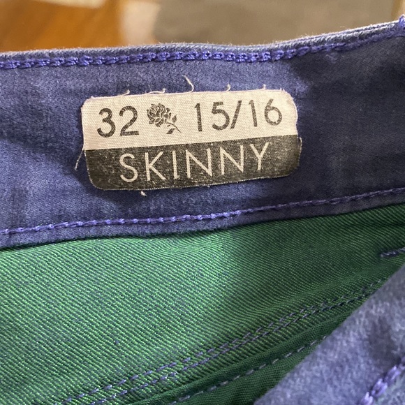 2 pair Rose Royce Over-dyed Skinny Jean Sz 32 US 15/16. Blue pair. Black pair. - Picture 11 of 16